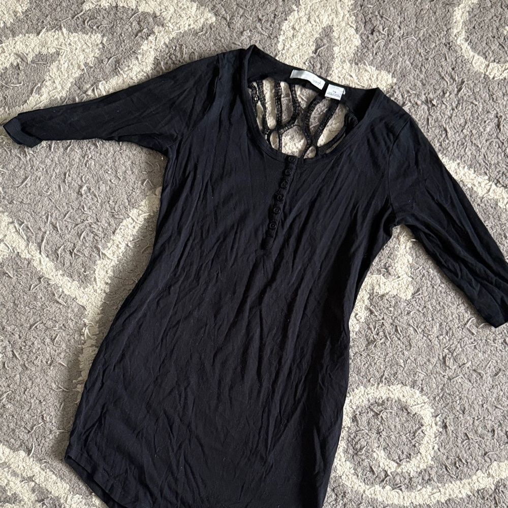 💀 Black Long Sleeve Women's Tunic